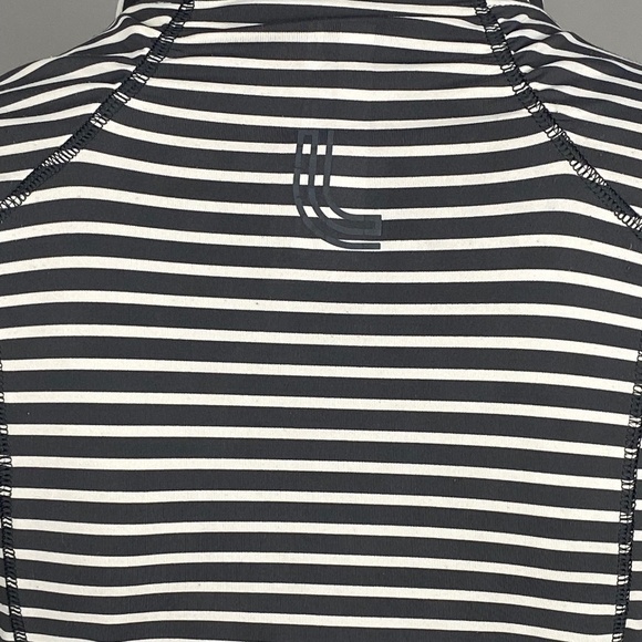 Lole full zip active jacket size XS grey and white stripe - Picture 3 of 14